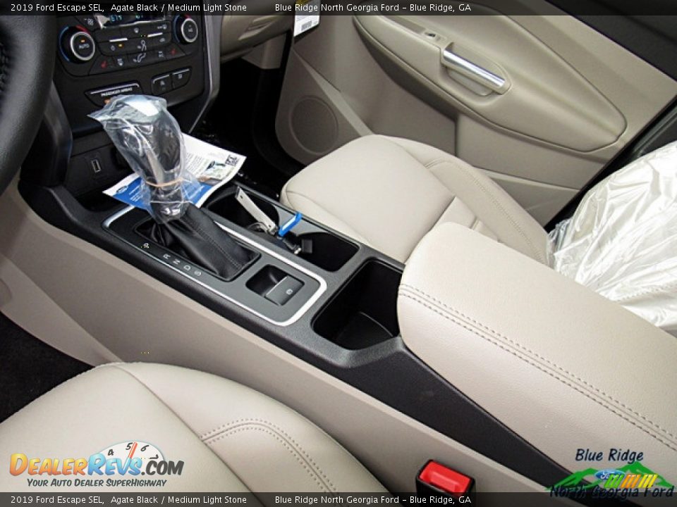 2019 Ford Escape SEL Agate Black / Medium Light Stone Photo #21