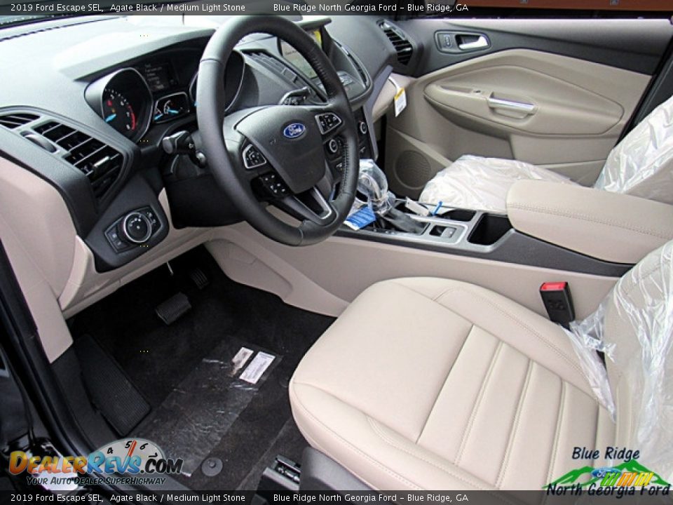 2019 Ford Escape SEL Agate Black / Medium Light Stone Photo #26