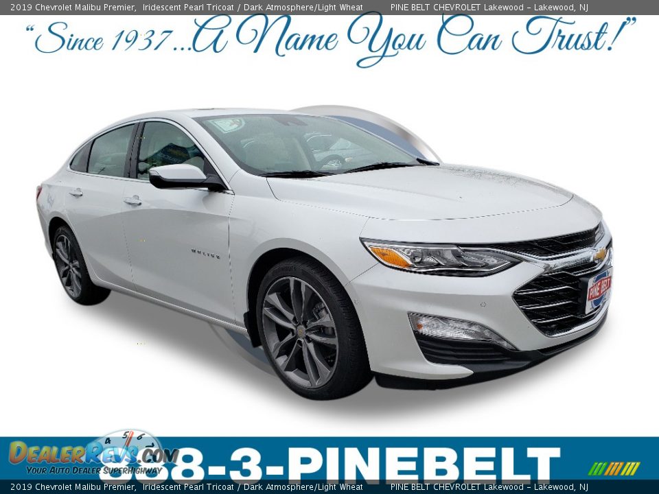 2019 Chevrolet Malibu Premier Iridescent Pearl Tricoat / Dark Atmosphere/Light Wheat Photo #1