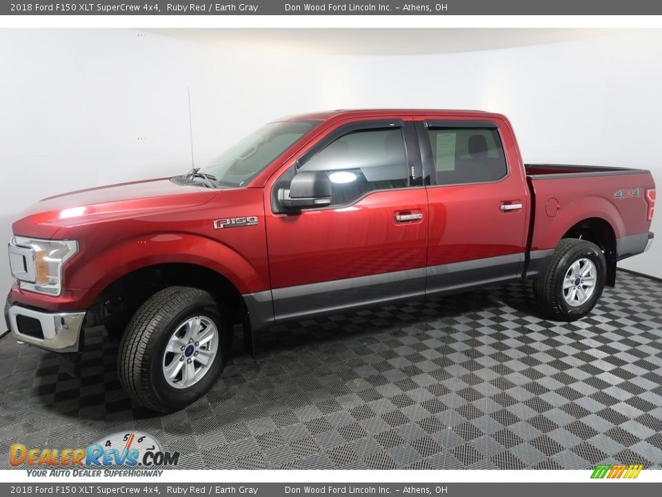 2018 Ford F150 XLT SuperCrew 4x4 Ruby Red / Earth Gray Photo #9