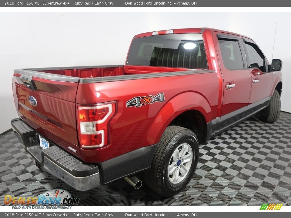 2018 Ford F150 XLT SuperCrew 4x4 Ruby Red / Earth Gray Photo #12