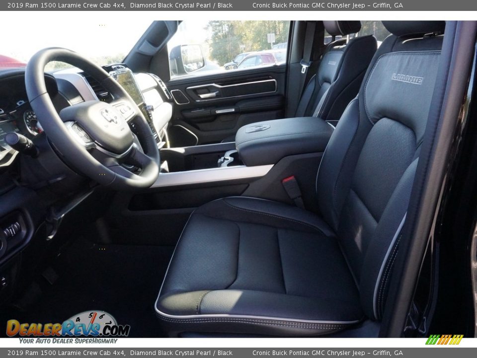 2019 Ram 1500 Laramie Crew Cab 4x4 Diamond Black Crystal Pearl / Black Photo #4