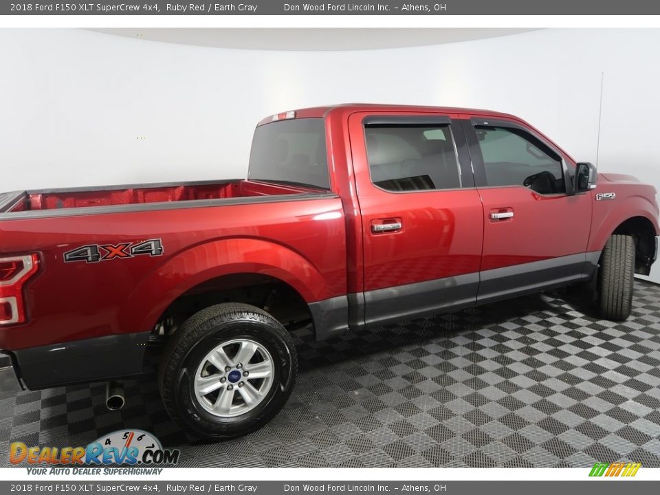 2018 Ford F150 XLT SuperCrew 4x4 Ruby Red / Earth Gray Photo #13