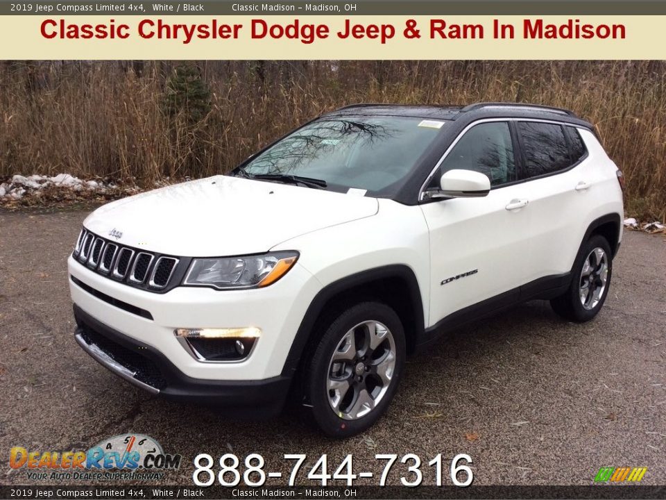 2019 Jeep Compass Limited 4x4 White / Black Photo #1