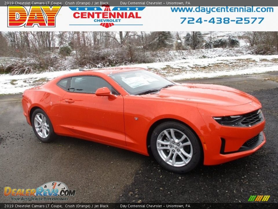 2019 Chevrolet Camaro LT Coupe Crush (Orange) / Jet Black Photo #1