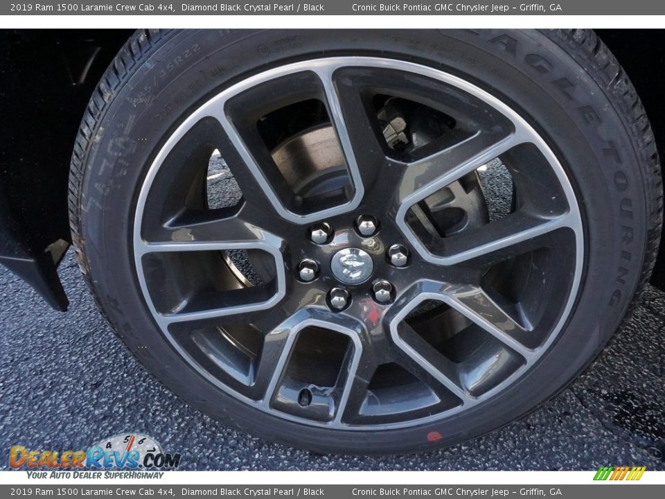 2019 Ram 1500 Laramie Crew Cab 4x4 Diamond Black Crystal Pearl / Black Photo #9