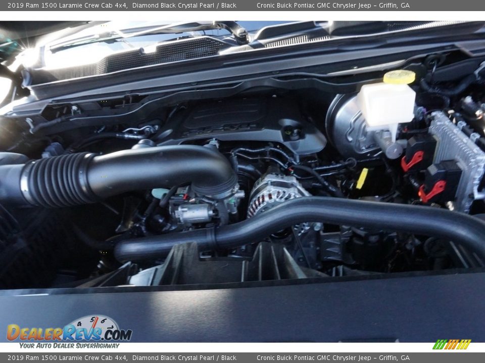 2019 Ram 1500 Laramie Crew Cab 4x4 Diamond Black Crystal Pearl / Black Photo #10