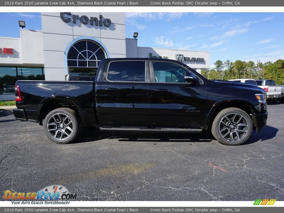 2019 Ram 1500 Laramie Crew Cab 4x4 Diamond Black Crystal Pearl / Black Photo #11