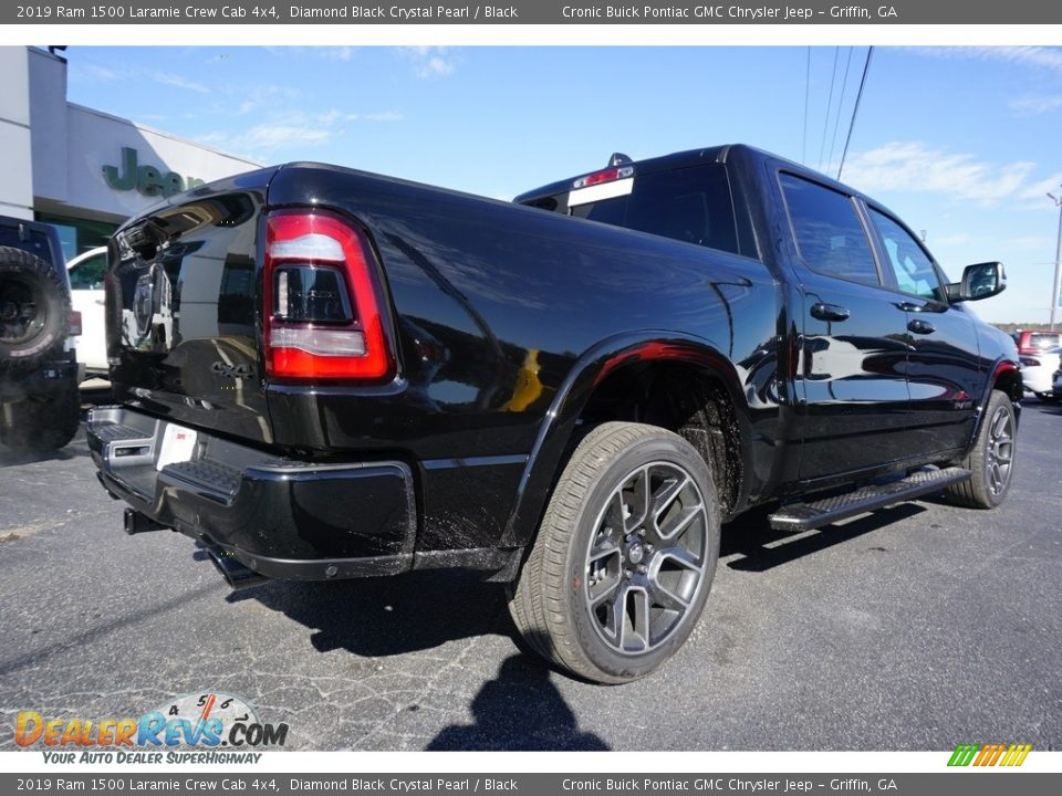 2019 Ram 1500 Laramie Crew Cab 4x4 Diamond Black Crystal Pearl / Black Photo #12