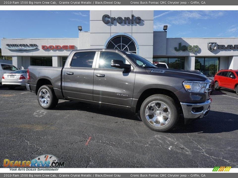 2019 Ram 1500 Big Horn Crew Cab Granite Crystal Metallic / Black/Diesel Gray Photo #1