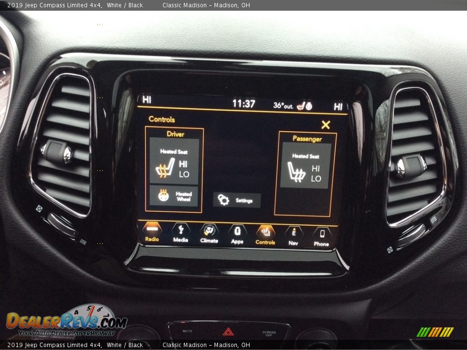 2019 Jeep Compass Limited 4x4 White / Black Photo #14