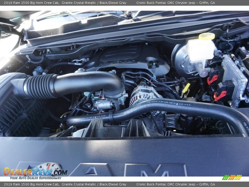 2019 Ram 1500 Big Horn Crew Cab Granite Crystal Metallic / Black/Diesel Gray Photo #10