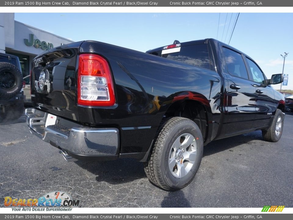 2019 Ram 1500 Big Horn Crew Cab Diamond Black Crystal Pearl / Black/Diesel Gray Photo #12