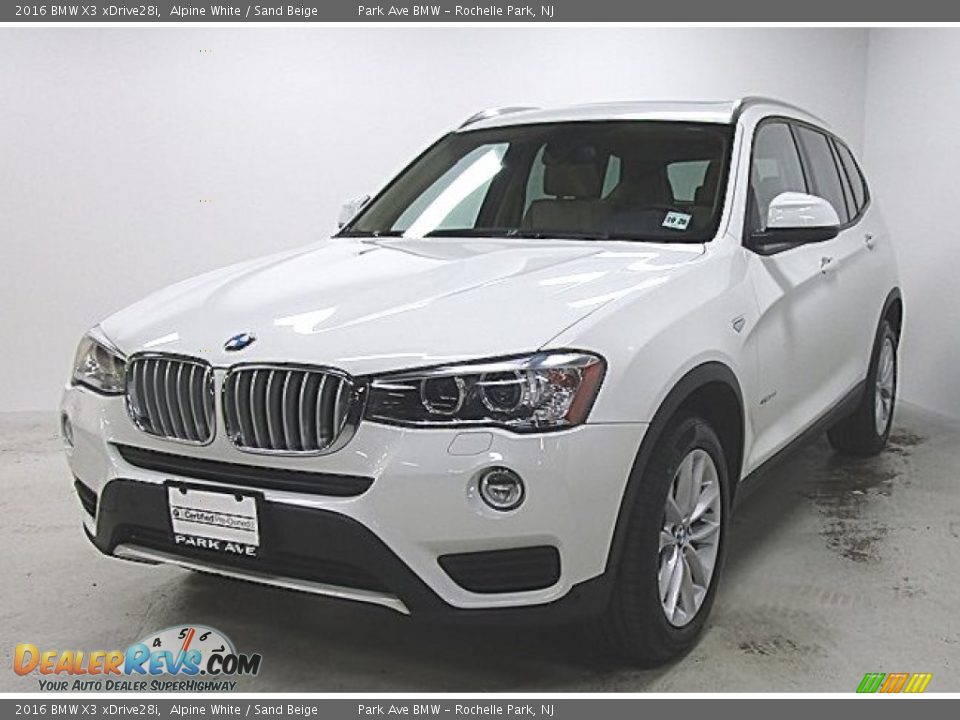 2016 BMW X3 xDrive28i Alpine White / Sand Beige Photo #1