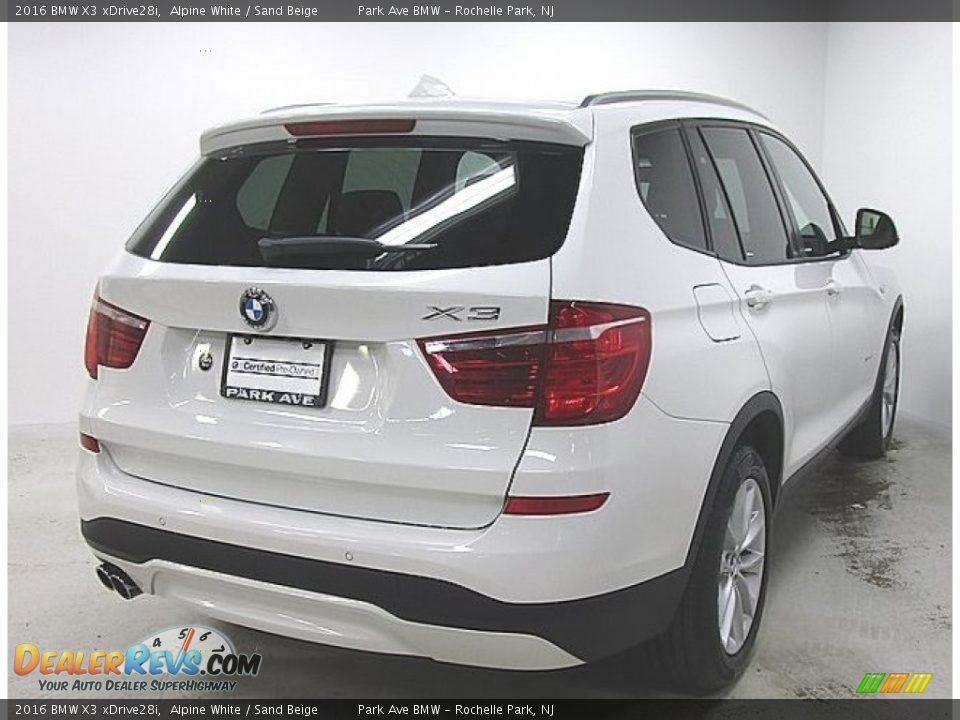 2016 BMW X3 xDrive28i Alpine White / Sand Beige Photo #4