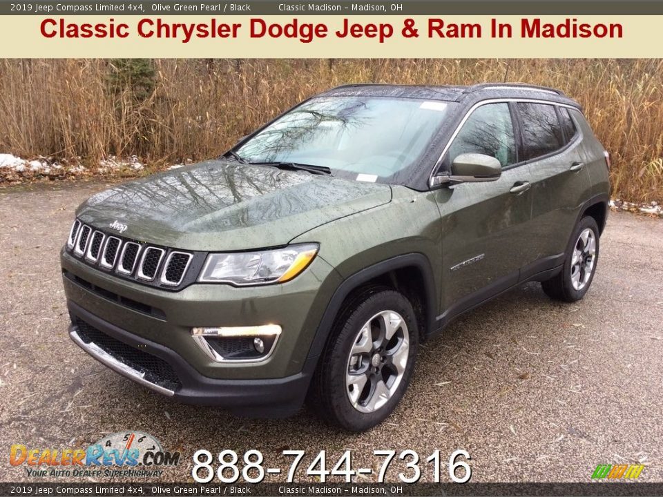 2019 Jeep Compass Limited 4x4 Olive Green Pearl / Black Photo #1