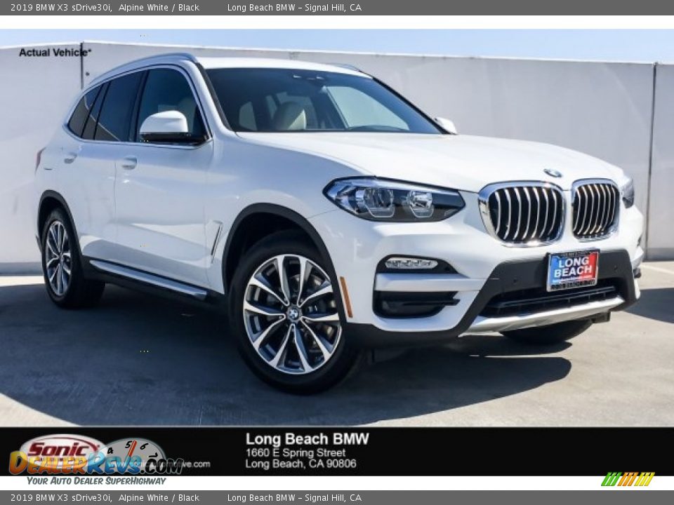 2019 BMW X3 sDrive30i Alpine White / Black Photo #1