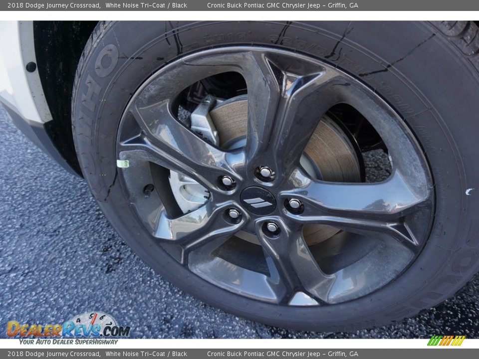 2018 Dodge Journey Crossroad White Noise Tri-Coat / Black Photo #8