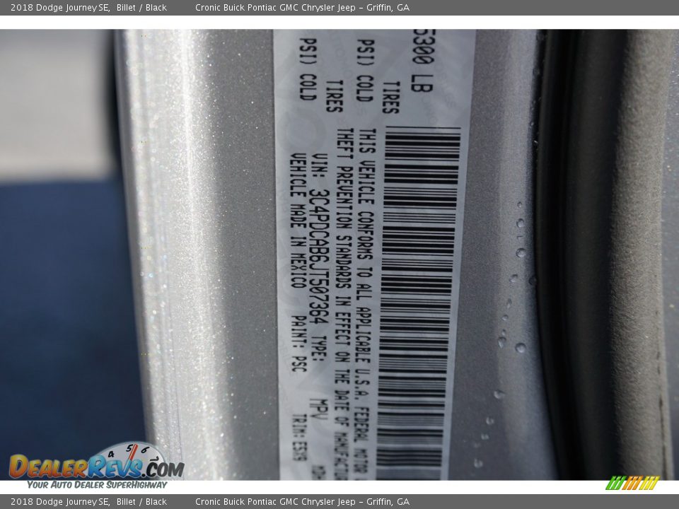 2018 Dodge Journey SE Billet / Black Photo #15