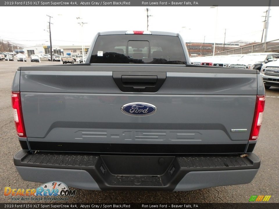 2019 Ford F150 XLT Sport SuperCrew 4x4 Abyss Gray / Sport Black/Red Photo #3