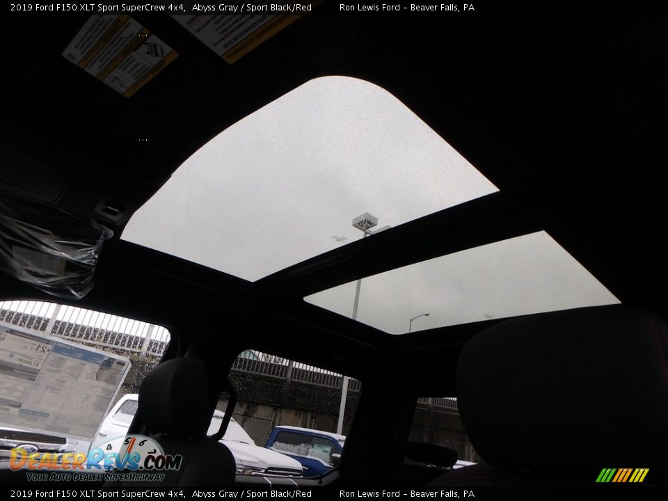 2019 Ford F150 XLT Sport SuperCrew 4x4 Abyss Gray / Sport Black/Red Photo #16