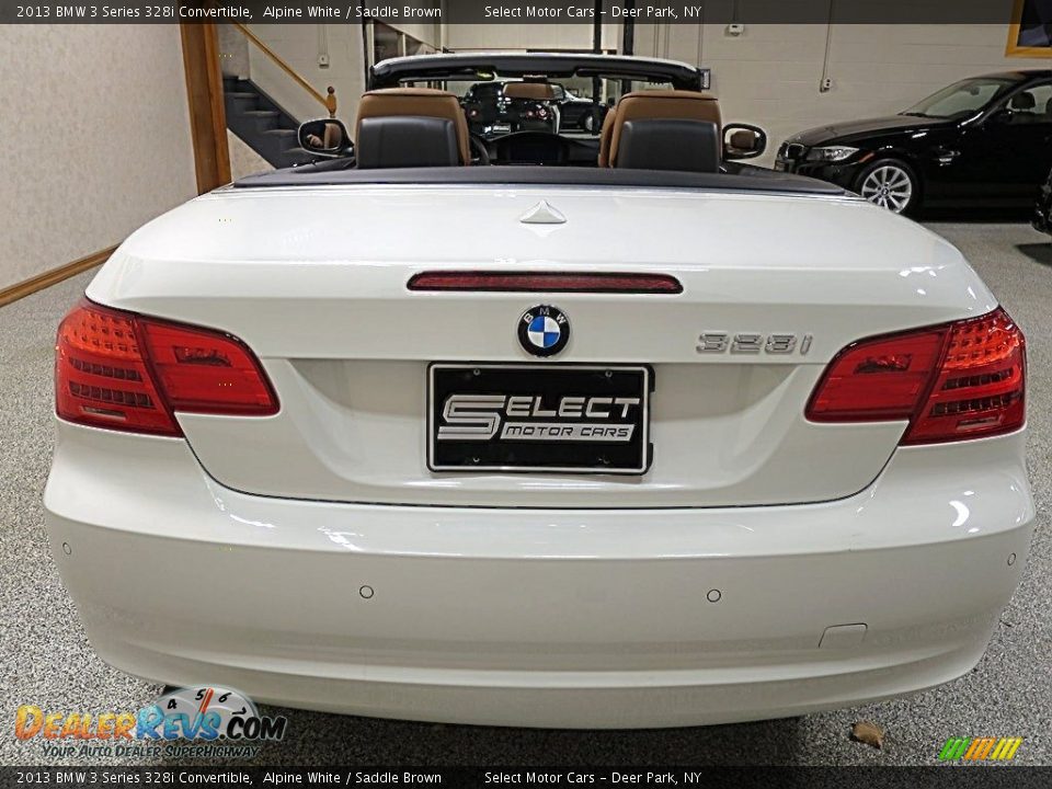 2013 BMW 3 Series 328i Convertible Alpine White / Saddle Brown Photo #9