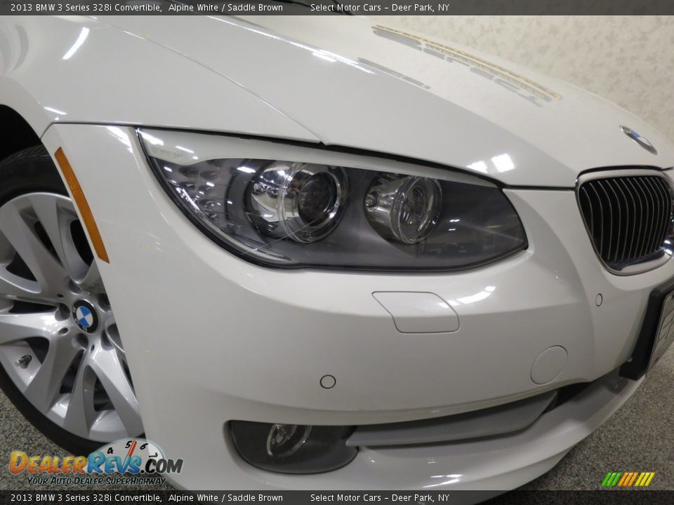2013 BMW 3 Series 328i Convertible Alpine White / Saddle Brown Photo #10