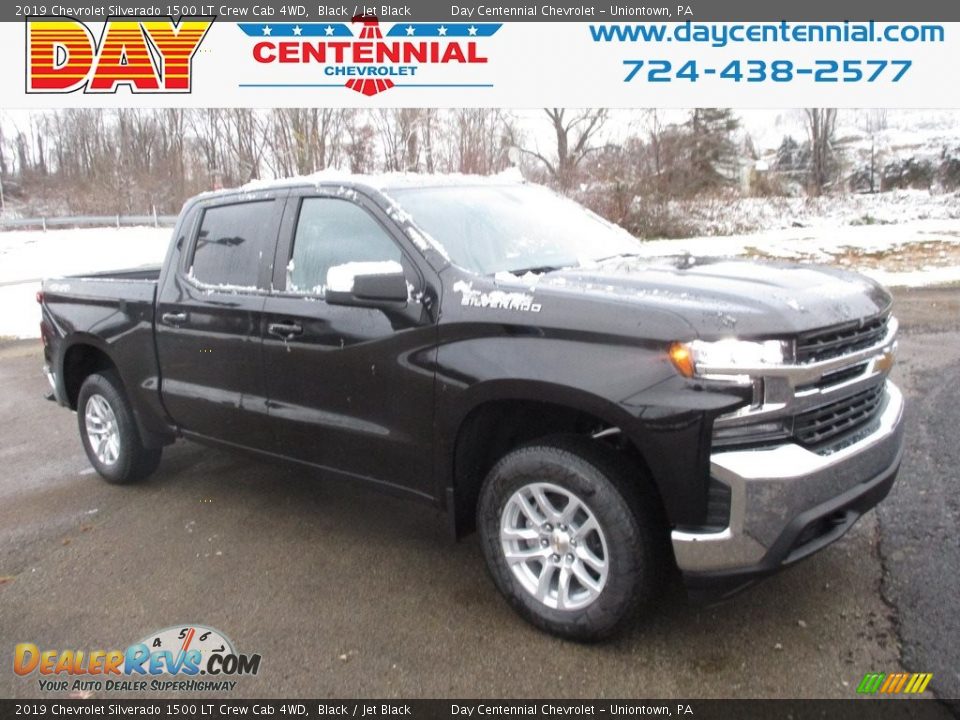 2019 Chevrolet Silverado 1500 LT Crew Cab 4WD Black / Jet Black Photo #1