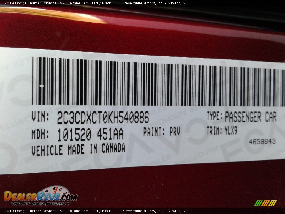 2019 Dodge Charger Daytona 392 Octane Red Pearl / Black Photo #35