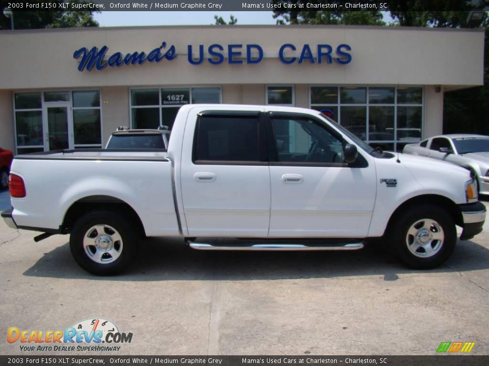 2003 Ford F150 XLT SuperCrew Oxford White / Medium Graphite Grey Photo #1