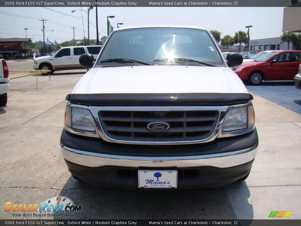 2003 Ford F150 XLT SuperCrew Oxford White / Medium Graphite Grey Photo #3