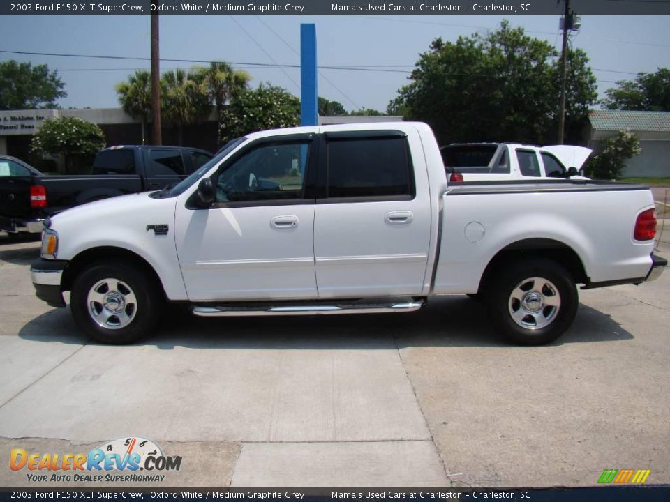 2003 Ford F150 XLT SuperCrew Oxford White / Medium Graphite Grey Photo #5