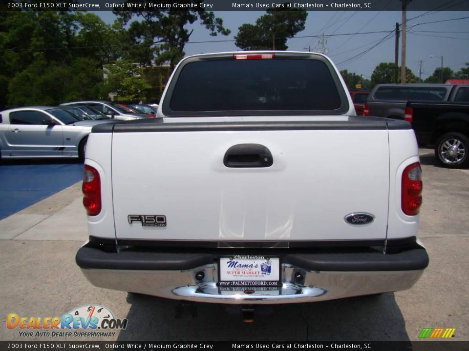 2003 Ford F150 XLT SuperCrew Oxford White / Medium Graphite Grey Photo #7