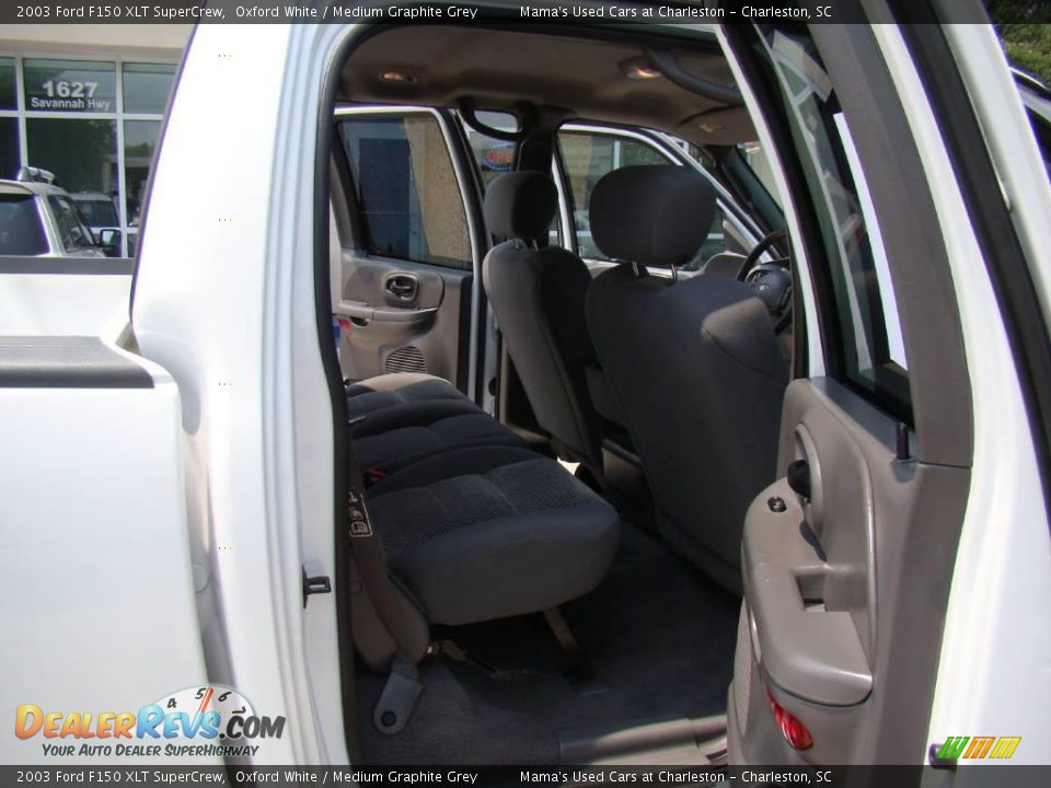 2003 Ford F150 XLT SuperCrew Oxford White / Medium Graphite Grey Photo #13
