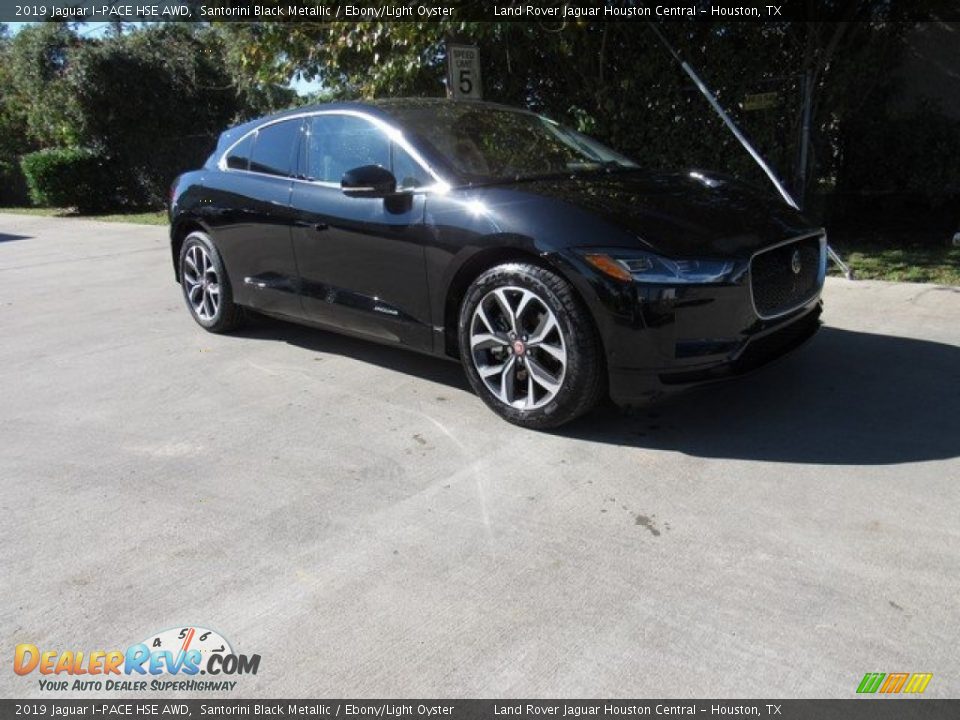 2019 Jaguar I-PACE HSE AWD Santorini Black Metallic / Ebony/Light Oyster Photo #1