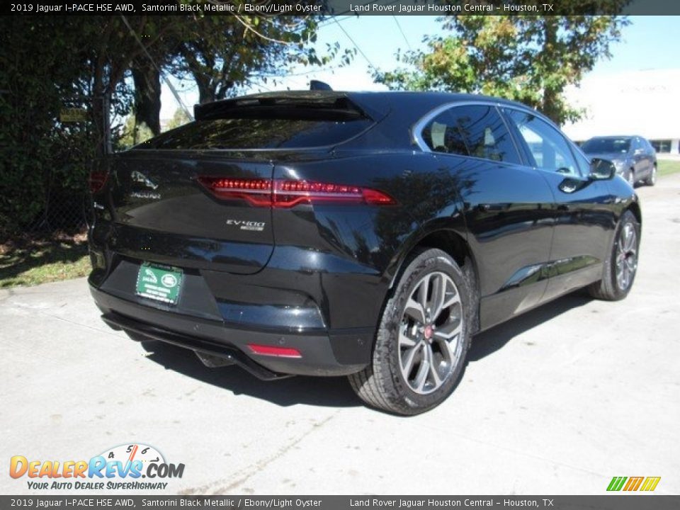 2019 Jaguar I-PACE HSE AWD Santorini Black Metallic / Ebony/Light Oyster Photo #7