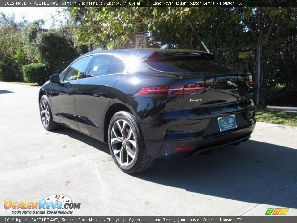 2019 Jaguar I-PACE HSE AWD Santorini Black Metallic / Ebony/Light Oyster Photo #12