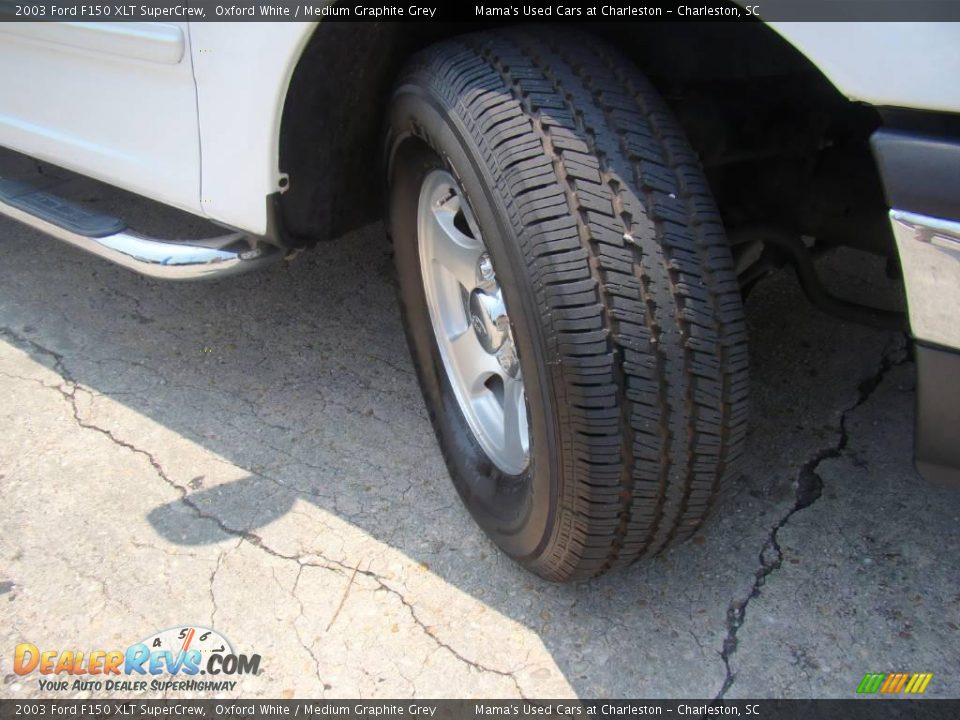 2003 Ford F150 XLT SuperCrew Oxford White / Medium Graphite Grey Photo #21