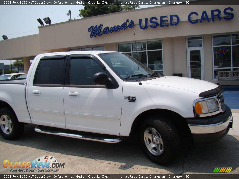 2003 Ford F150 XLT SuperCrew Oxford White / Medium Graphite Grey Photo #22