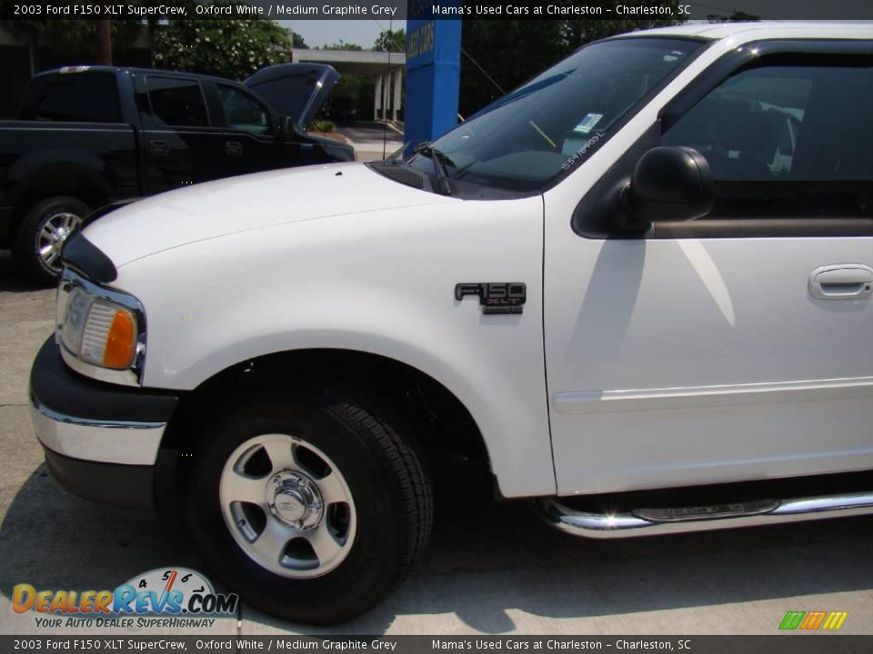 2003 Ford F150 XLT SuperCrew Oxford White / Medium Graphite Grey Photo #23