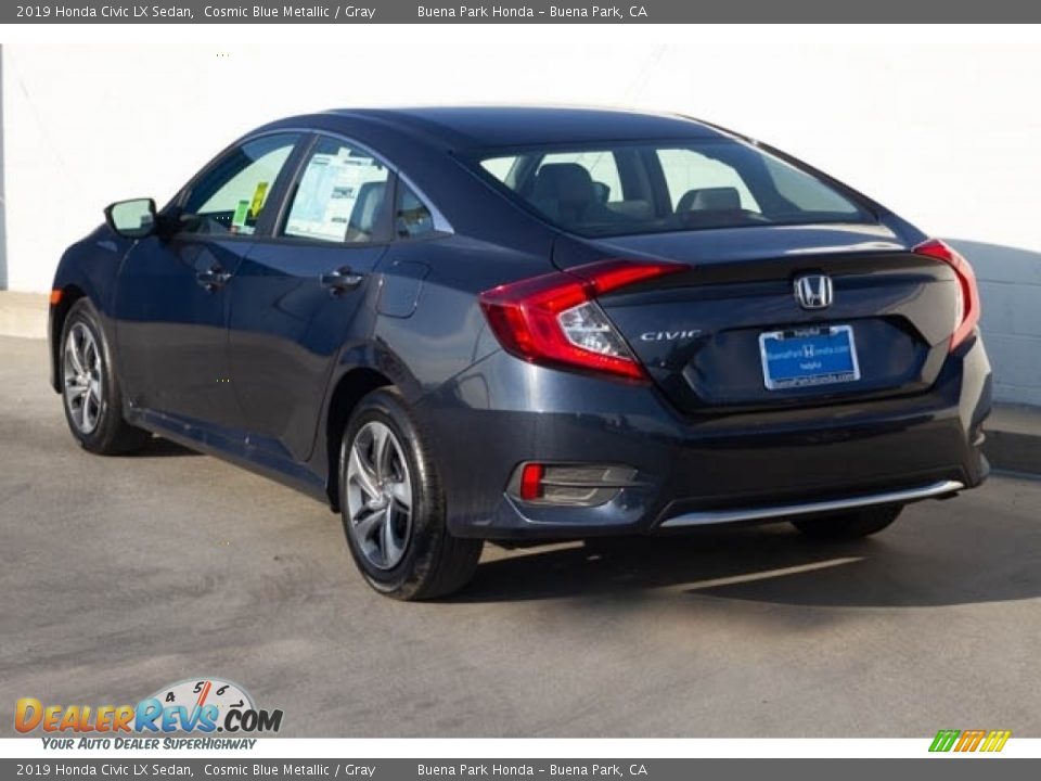 2019 Honda Civic LX Sedan Cosmic Blue Metallic / Gray Photo #2