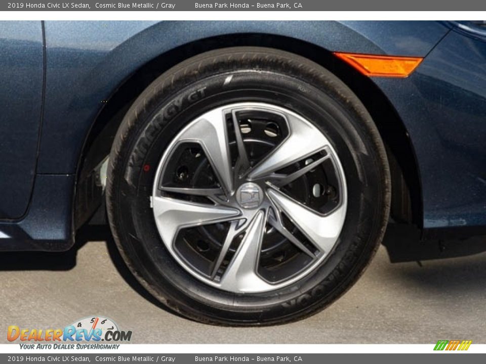 2019 Honda Civic LX Sedan Cosmic Blue Metallic / Gray Photo #12