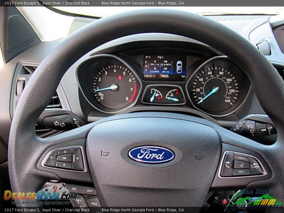 2017 Ford Escape S Ingot Silver / Charcoal Black Photo #13