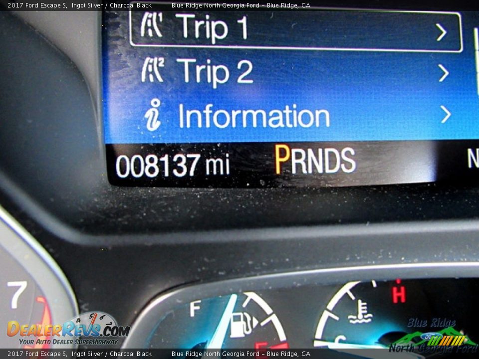 2017 Ford Escape S Ingot Silver / Charcoal Black Photo #15