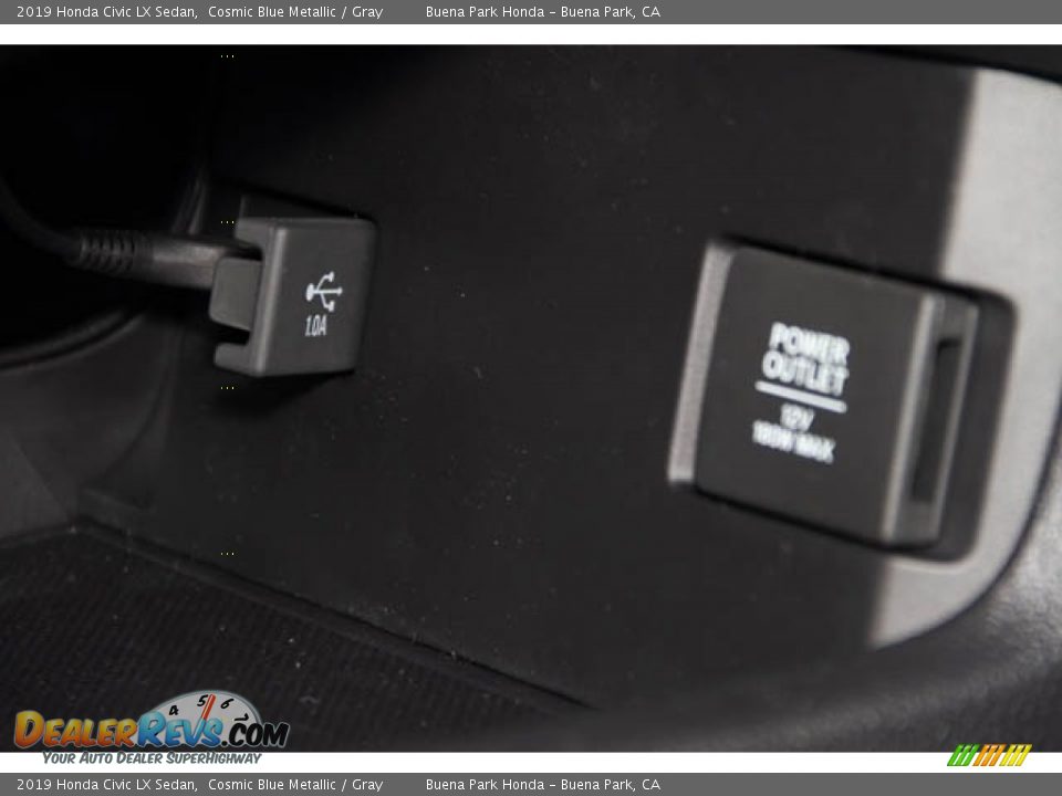 2019 Honda Civic LX Sedan Cosmic Blue Metallic / Gray Photo #29