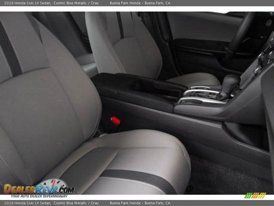 2019 Honda Civic LX Sedan Cosmic Blue Metallic / Gray Photo #30