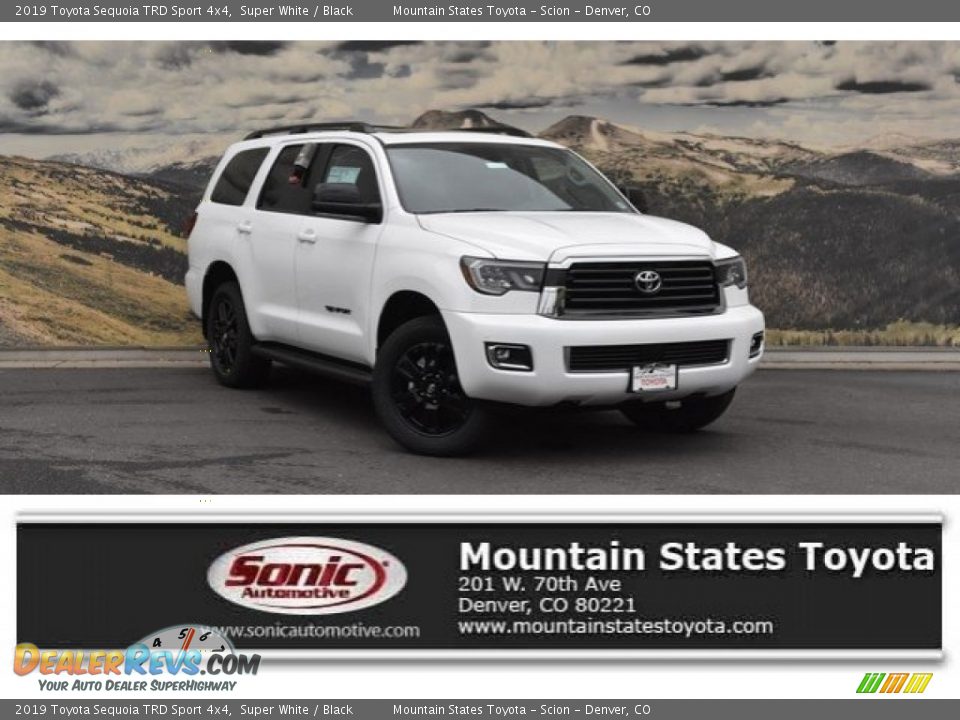 2019 Toyota Sequoia TRD Sport 4x4 Super White / Black Photo #1