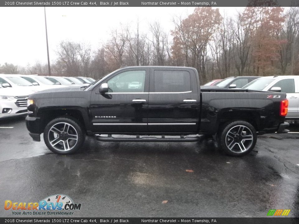 2018 Chevrolet Silverado 1500 LTZ Crew Cab 4x4 Black / Jet Black Photo #2
