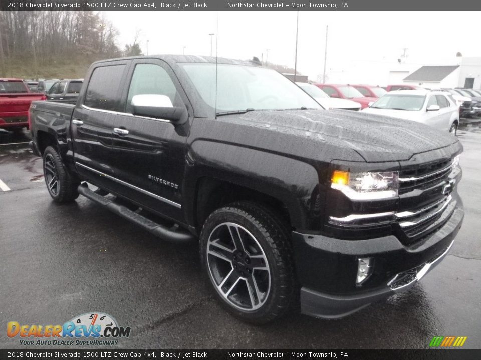 2018 Chevrolet Silverado 1500 LTZ Crew Cab 4x4 Black / Jet Black Photo #7