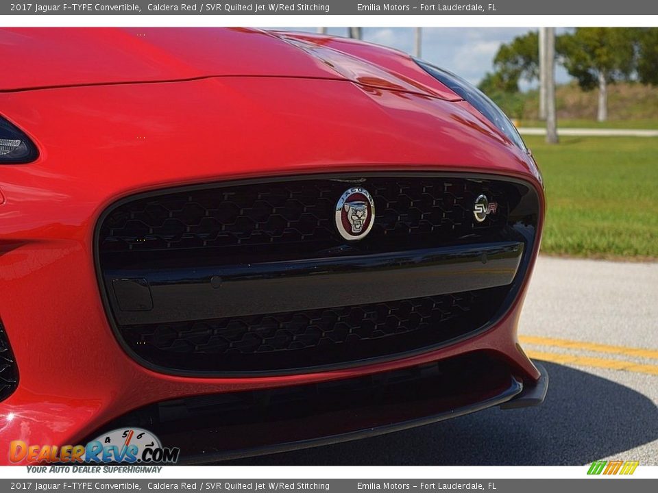 2017 Jaguar F-TYPE Convertible Caldera Red / SVR Quilted Jet W/Red Stitching Photo #13